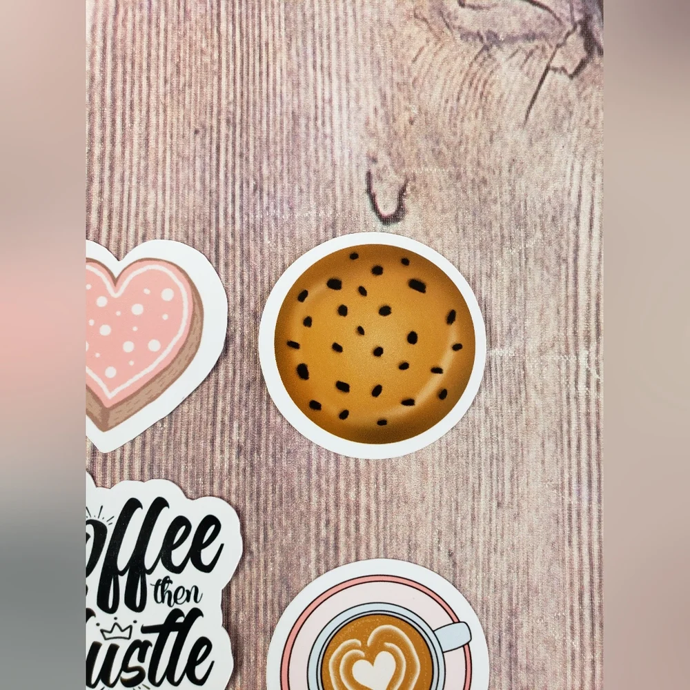 Lot of 7 Girl Boss Planner Stickers - Coffee Lover and Hustle Die Cut Stickers